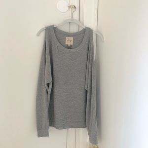 Chaser Sweater with cold shoulders
